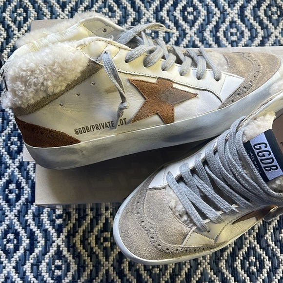 EUC Golden Goose Limited Edition (58 / 300) Mid-Star Leather & Shearling Sz 38 - Picture 4 of 16